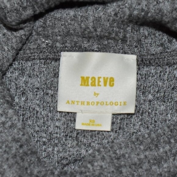 Maeve Anthropologie Long Sleeve Cozy Gray Pullover Sweater Top Size XS - Picture 3 of 11